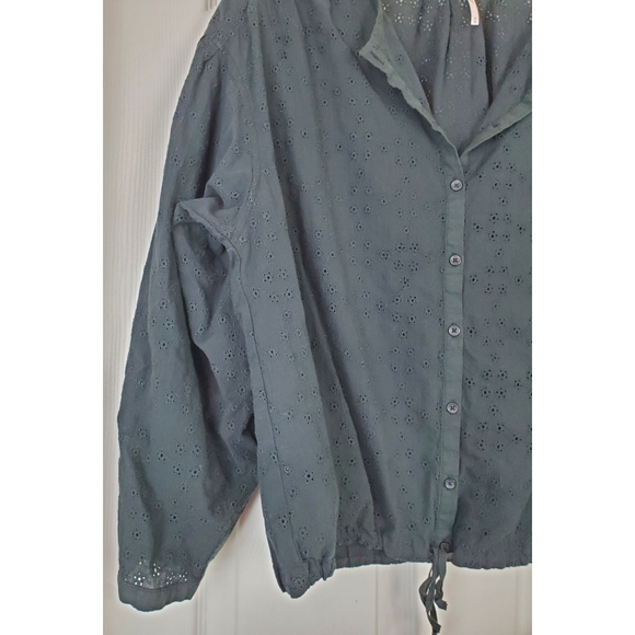 Free people  start align eyelet black  blouse - Picture 11 of 16